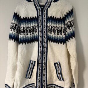 Fair Isle Alpaca Hoodie for Women from Gamboa